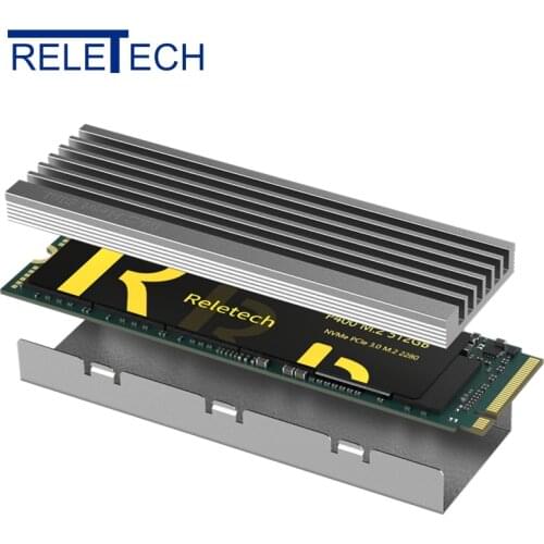 Reletech M.2 SSD Heatsink NVME 2280 Solid State Disk Drive Radiator Cooler Cooling Pad for Desktop PC