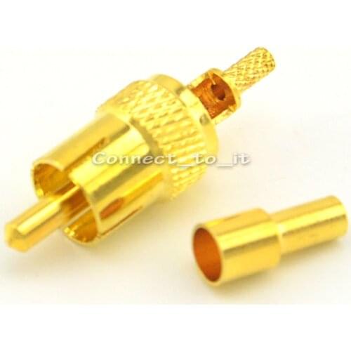 1 Piece RCA Adapter RCA Plug Male for 1.5mm Cable Soldering Gold Plating Connector