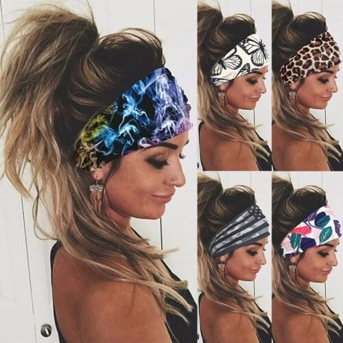 Tie Dye Wide Stretch Headbands Women Headwrap Turban Bandage Headwear Hairbands Bandana Wide Headbands Hair Accessories Dropship
