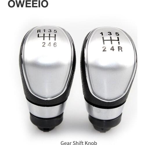 OWEEIO 5/6 Speed Manual Gear Shift Knob Lever Stick Collar For Ford Focus Handball Gear Shift Car Styling Accessories