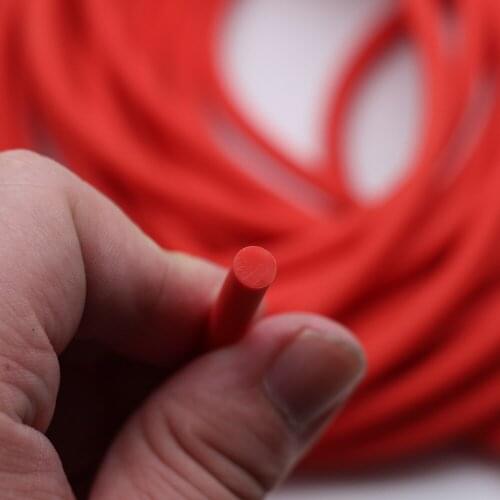 5-10Meters Diameter 5.5mm Red Color Fishing lanyard Solid Elastic Rubber Lineretractable rope Fishing smycz