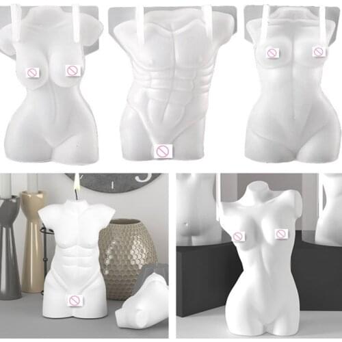 3D Body Candle Silicone Mold Male and Female Models Scented Candle Portrait Epoxy Mold Soap Candle Plaster Resin Molds