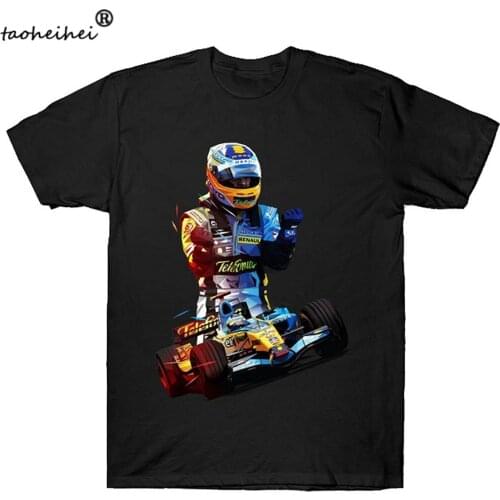 FernAndo Alonso T-Shirt Funny Tee Short-Sleeve Women Men T-Shirt Customized T Shirt Black