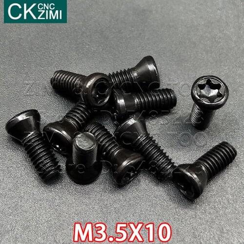 M3.5*10 M3.5X10 Screw CNC Insert Torx Screw for Replaces Carbide Insert CNC Lathe Tool Cutter Toolholder Accessories Lathe Tools