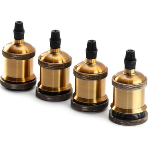 4pcs Retro Vintage Aluminum Lamp Base Decoration Lighting DIY Accessories E27 Thread Socket Edison Bulb Holder