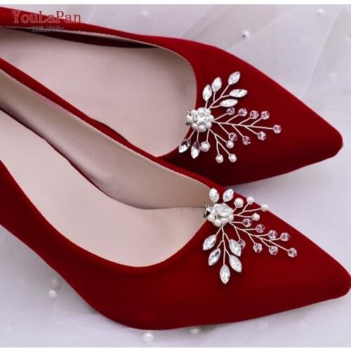 YouLaPan X02 2pcs Handmade Rhinestone Shoe Buckle Charm Wedding Shoe Clips for Women Accessories Bride High Heel Decoration