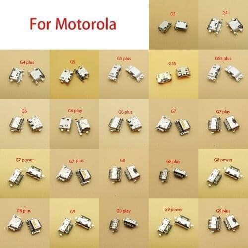 50PCS For Motorola Moto G3 G4 G5 G5S G6 G7 Plus G8 G9 Plus Play Power Type-C USB Charger Jack Connector Socket Charging Port