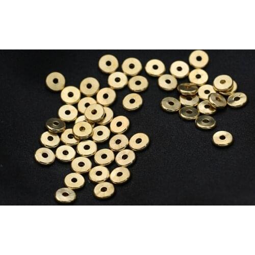 6mm Gold Color Copper Round Spacer Loose Beads for Jewelry Making Bracelet Necklace Earrings Accessories 100pcs