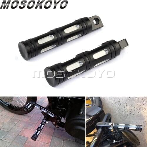 2pcs Motorcycle CNC Footrest Male Mount Foopeg Foot Pegs For Harley Sportster Dyna Street Bob Custom Softail Fat Boy Touring