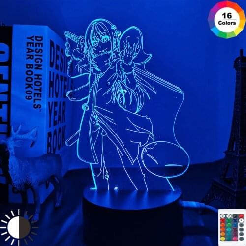 Anime Led Lamp That Time I Got Reincarnated As A Slime Rimuru Tempest for Kids Room Decor Slime Isekai 3d Light Manga TenSura