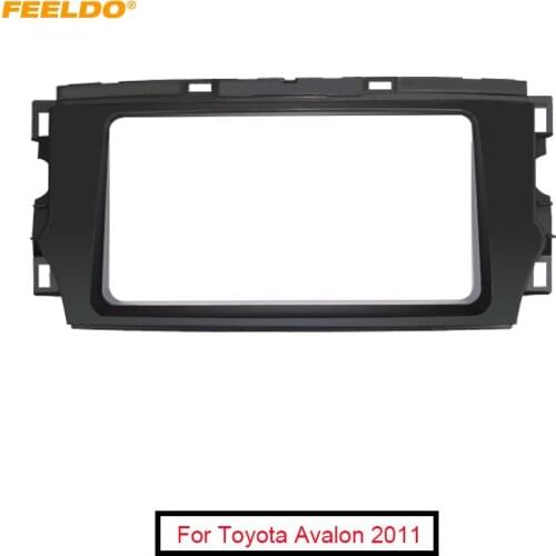 FEELDO Car 2Din Radio Stereo Face Fascia Panel Frame For Toyota Avalon 2011 DVD Installation Fascia Frame Dash Kit #AM4890