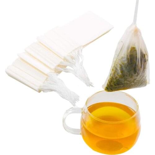 Food Grade Non-woven Fabric Tea Bags 100pcs Tea Filter Bags For Spice Tea Infuser With String Heal Seal Spice Filters Teabags