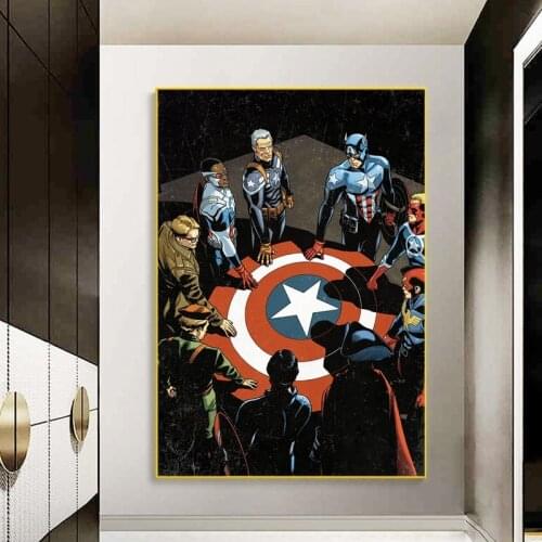 Classic Marvel Posters and Prints Avengers Movie Superhero Wall Art Print Canvas Painting for Living Room Corridor Anime Decor