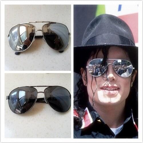 Classic Michael Jackson Cosplay Props Sliver Black Glasses Street Travel Outdoor Sunscreen Sunglasses cosplay props gifts