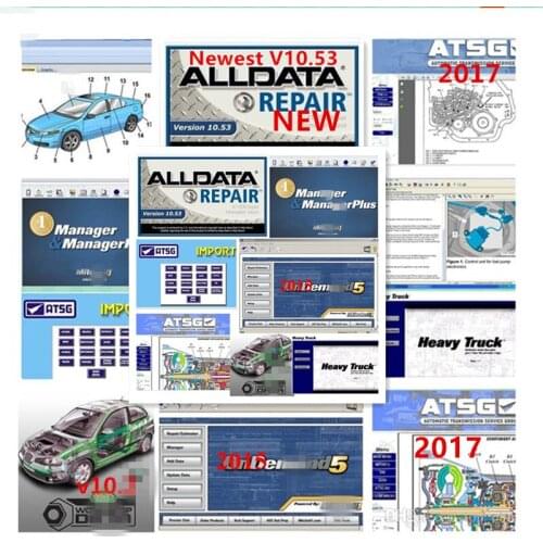 Hot sell alldata software alldata repair software + OD 5+ Vivid 10.2+ atsg+ Els.win+ aut.data 49 software in 1TB HDD usb 3.0