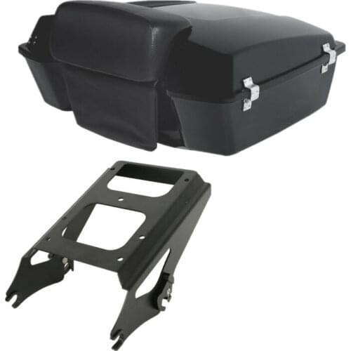 Motorcycle Chopped Pack Trunk Backrest Rack For Harley Tour Pak Touring Road King Electra Glide Street Glide 2009-2013