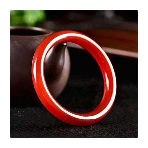Natural Fashion Red Chinese Jade Bracelet Bangle Jewellery Fashion Charm Accessories for Women