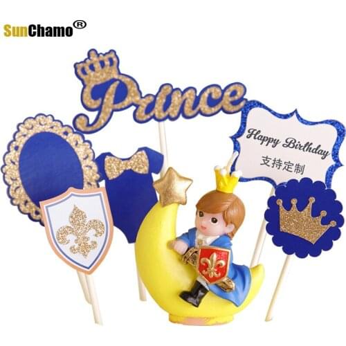 New Creative Scented Birthday Weddings Candles Moon Prince Love Flameless Candles Cake For Children Gifts Birthday Decoration
