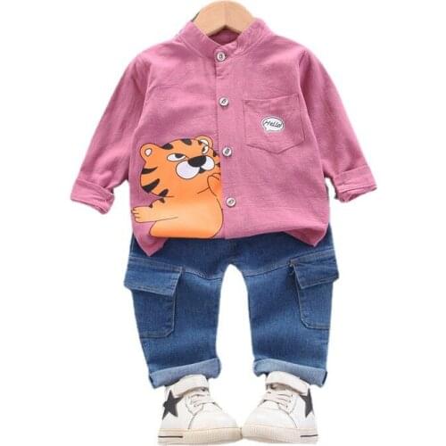 New Spring Autumn Baby Boys Clothes Suit Children Cute Cotton Shirt Pants 2Pcs/Set Toddler Casual Costume Infant Kids Tracksuits