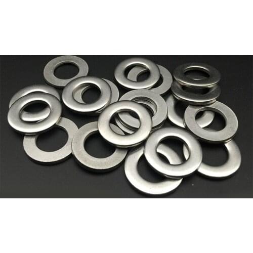 316 stainless steel flat steel washer 316 M1.6 m2 m2.5 m3 m4 m5 m6 m8 m10 m12 -M30 bolt screw pad spacer larger thinken DIN125