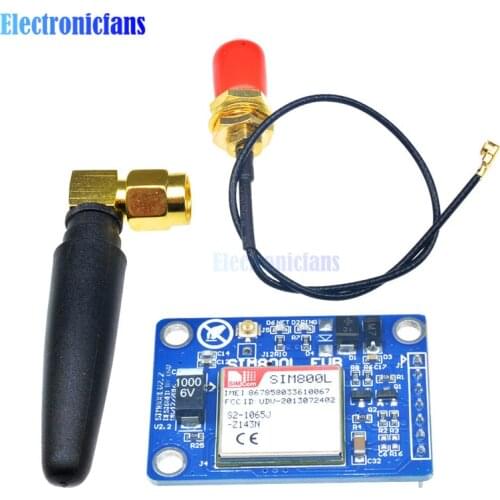 SIM800L V2.0 Wireless GSM GPRS MODULE Quad-Band TTL Level Serial Interface With Antenna Cable Cap M105 5V