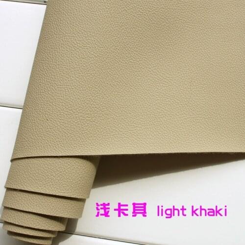 Light Khaki Thick Faux Leather Fabric Imitation PU leather Car Interior Seats Sofa Upholstery 54" Sold By The Yard Free Shipping