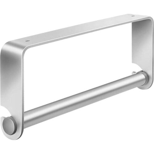Under Cabinet Paper Towel Holder, Wall Mounted Aluminum Paper Towel Rack for Kitchen, Bathroom, Toilet