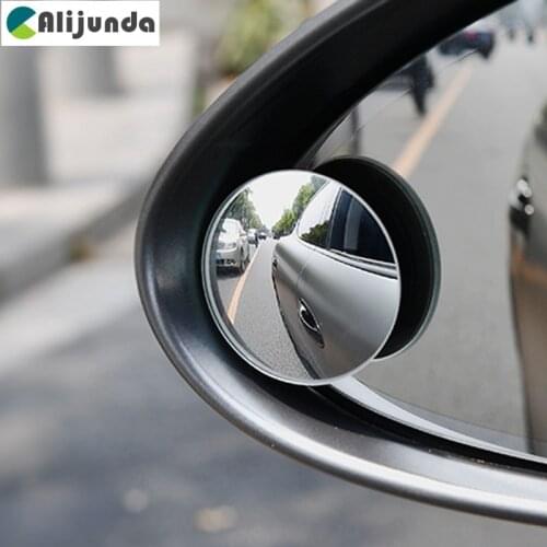2 pieces Car Car Blind Spot Dead Zone Mirror Rear Mirror Small Round Mirror Auto Side 360 Wide Angle Round Convex Mirror
