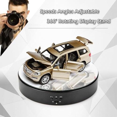 360 Degree 3 Speed Adjustable Rotating Display Stand Electric Rotating Product Display Turntable Jewelry Display(195mm)