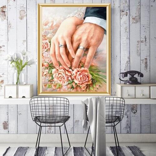 5D DIY Full Square/Round Diamond Painting Lovers Diamond Embroidery Rhinestone Mosaic Craft Kit Home Decoration Gift Picture