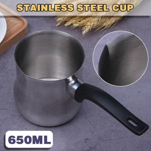 650ml Candle Making Pouring Pot Stainless Steel Soap Melting Pot Wax Melting Jug Pitcher DIY Cosmetic Lipstick Candle Making