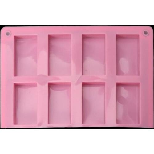 8 Cavities Rectangle Cuboid Silicone Mold Soap Dried Flower Resin Mold DIY Tools for Crafts Home Decoration