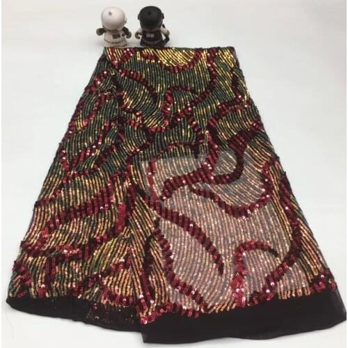 African Lace Fabric French Net Lace 2021 High Quality African Sequins Lace Fabric Fabric Women XX3320
