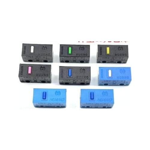 Free shipping 2-5PCS/Lot HUANO Mouse Micro Switch Button Yellow Pink White Blue Green Dots