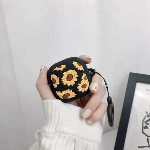 Luxury For Samsung Galaxy Buds Live Case fashion sunflower pattern Non-slip silicone Earphone Case for Galaxy Buds Live Cover