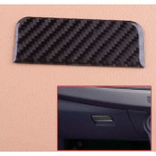 Black Car Copilot Storage Box Handle Trim Cover Fit For Mitsubishi Lancer Evo 2008 2009 2010 2011 2012 2013 2014 Carbon Fiber