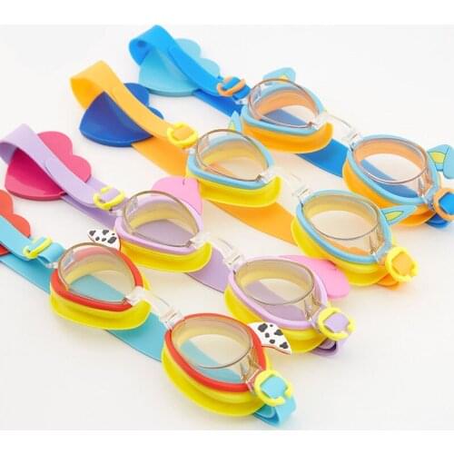 Childrens Cartoon Swimming Goggles HD Anti-fog and Waterproof Childrens Goggles Outdoor Water Sports Cute Swimming Goggles
