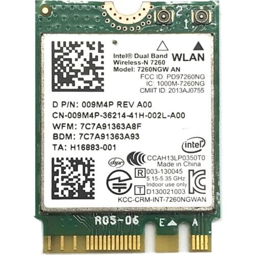 300Mbps Dual band Wireless Adapter For Intel Wireless-N 7260 7260NGW AN Wifi + Bluetooth 4.0 802.11n 2.4G/5Ghz Wlan Network card