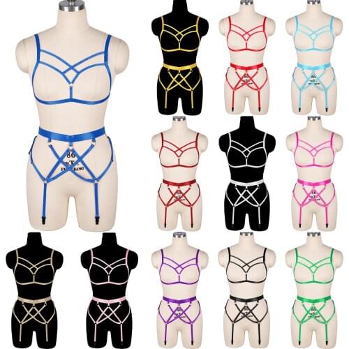 Erotic Lingerie Womens Body Stocking Belt Festival Rave Wear Fetish Punk Stocking Garter Sexy Womens Underwear Harness Fashion