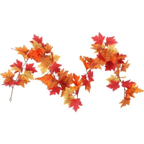 Thanksgiving Fall Maple Leaf Garland Artificial Leaf Vine Decor