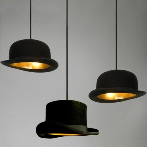 IWHD Style Loft Industrial Pendant Lamp Black Hat Vintage Pendant Lights Dining Room Kitchen Luminairea Iron Lamparas Lustre