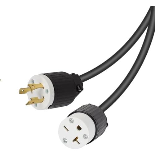 JORINDO American standard plug 3-pin l6-30p to 6-20r 3-hole power extension cable,NEMA L6-30P to 6-20R