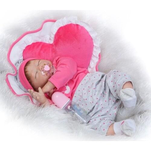 Super real Reborn baby dolls 22inch 55ch silicone reborn baby doll bebe gift reborn bonecas soft touch newborn babies alive