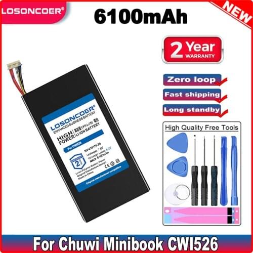 LOSONCOER 635170-2S 8 Lines+Plug NV-635170-2S 4500mAh Battery for Chuwi Minibook CWI526 Tablet PC Replacement Accumulator