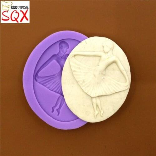 Dancing girls modeling cake silicone molds, silicone molds for sugar art, cake decorative mould, kitchen accessories SQ16135