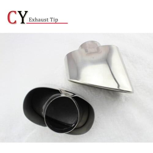 1Pair Chrome Exhaust Dual Tail Pipe Muffler Tip Stainless Steel For BMW X5 E70 2000-2016 Auto Accessories