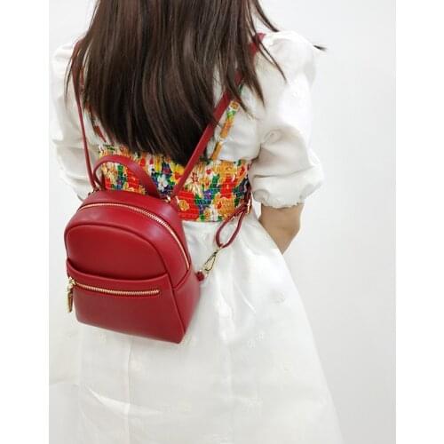 2021 New Women Bag Fashion Backpack Large Capacity Mini Backpack Anti-theft School Bag Pu Leather Backpack Mochila purse sacados