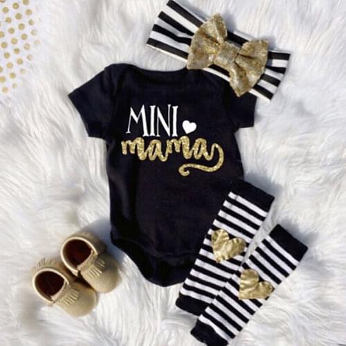 Newborn Infant Baby Girl Outfit Clothes Romper Jumpsuit Headband Set