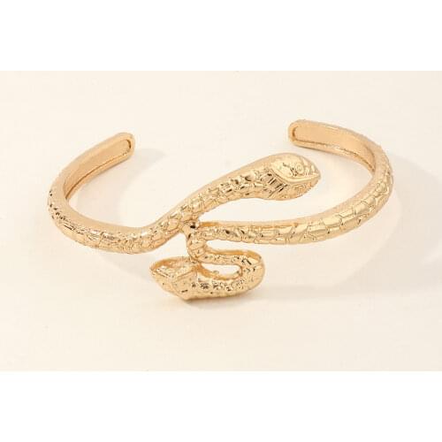 New Arrivals Gold Punk Fashion Coiled Snake Spiral Bangle Bracelet Girls Men Jewelry For Women Party Animal Opening Barcelets
