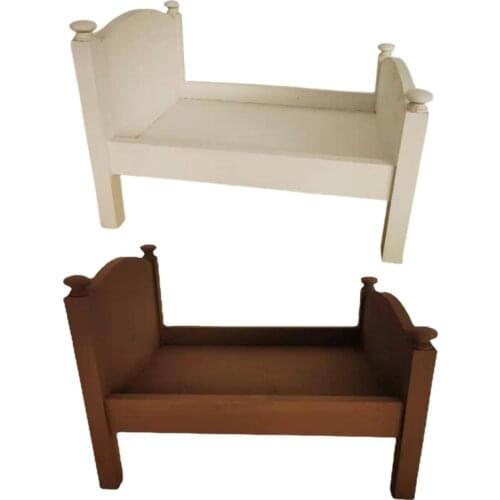 Newborn Posing Mini Bed Baby Photo Shooting Props Wooden Crib for Infant Photography